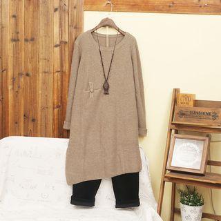 Frog Button Long Sweater