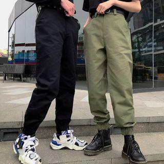 Couple Matching Plain High Waist Pants