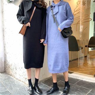 Bow Neck Knitted Dress