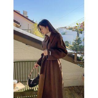 Handmade Hidden-button Coat With Sash