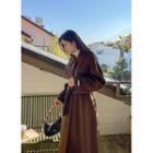 Handmade Hidden-button Coat With Sash