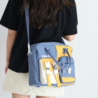 Multi-section Top Handle Crossbody Bag