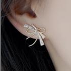 S925 Silver Bow Stud Earring As Shown In Figure - One Size