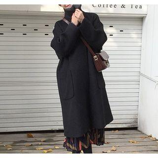 Front Pocket Plain Coat