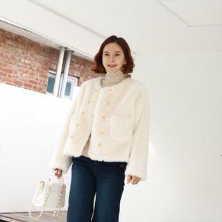 Double-breasted Eco-fur Jacket
