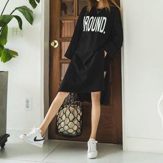 Around Printed Pullover Dress