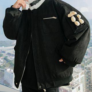 Bear Detail Zip Jacket