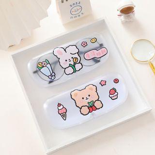 Animal Transparent Plastic Eyeglasses Case