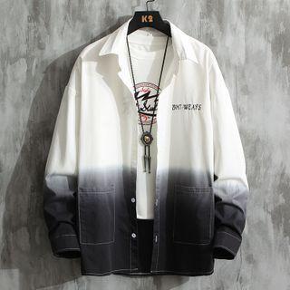 Gradient Letter Printed Shirt