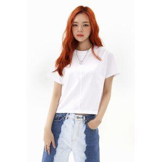 Seam-detail Cropped T-shirt