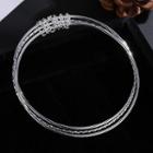 Alloy Layered Bangle 10436 - 01 - Silver - One Size