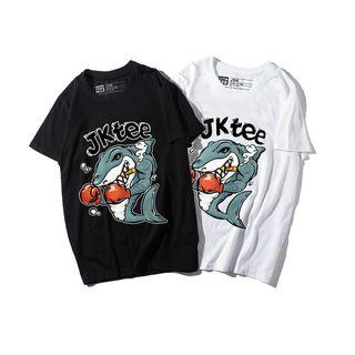Shark Print Printed Short-sleeve T-shirt