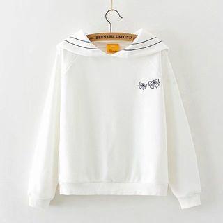 Long-sleeve Sailor-collar Top