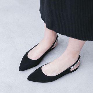Rhinestone Cutout Flats
