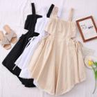 Cutout-waist Lace-trim Sleeveless Mini Dress