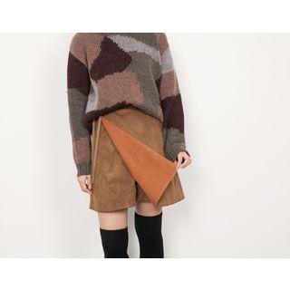 Reversible Tie-waist Wrap Mini Skirt