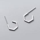 925 Sterling Silver Geometric Earring 1 Pair - S925 Silver - One Size