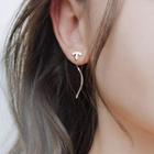 925 Sterling Silver Leaf Threader Earring