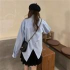 Slit-back Zip-up Shirt