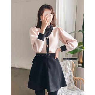 Dali Hotel Contrast-trim Mock Cardigan