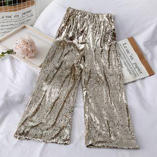 Sequined Wide Pants