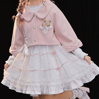 Puff-sleeve Collared Jacket
