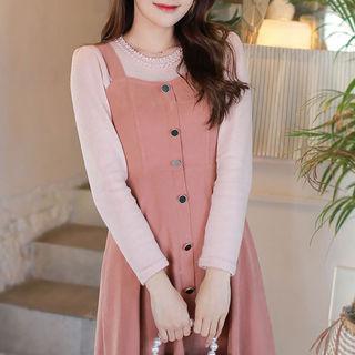 Faux-pearl Trim Napped Top