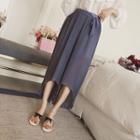 High-waist Chiffon Wide-leg Pants