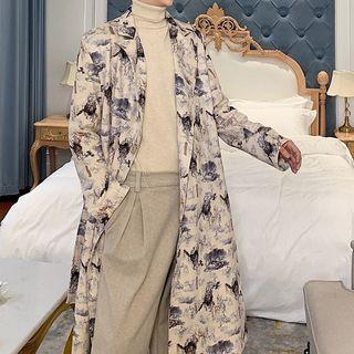 Floral Long Trench Coat