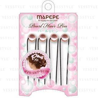 Mapepe - Pearl Hair Pin (pink) 4 Pcs
