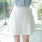 Inset Shorts Faux-pearl Tennis Skirt