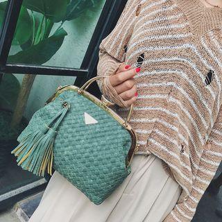 Tasseled Clipframe Shoulder Bag