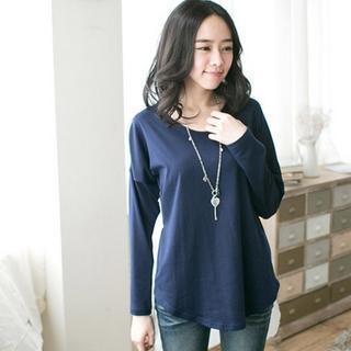 Long-sleeve Dip-back Top