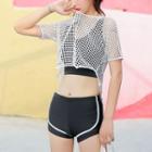 Set: Color Block Tankini + Cover-up