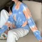 Tie-dyed Sweater Blue - One Size