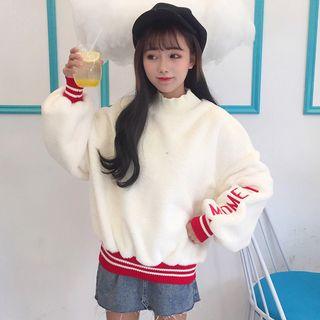 Long-sleeve Fleece Embroidered Top