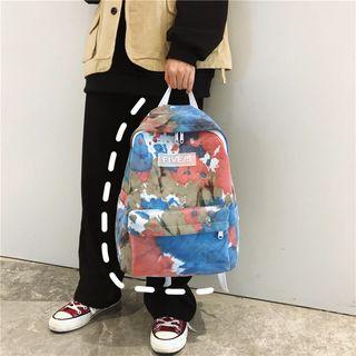 Splash Ink Print Canvas Backpack