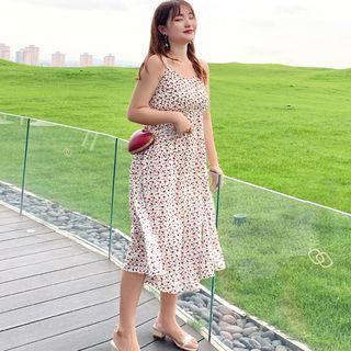 Floral Print Spaghetti-strap Midi Sundress