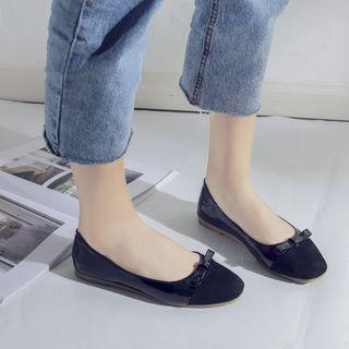 Color Panel Bow Accent Flats