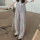 Tie-dyed Wide-leg Pants Pink - One Size