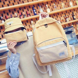 Corduroy Backpack With Pouch