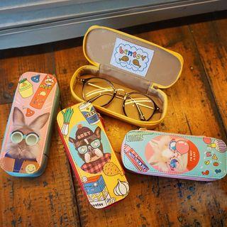 Animal Printed Faux Leather Eyeglasses Case