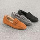 Faux-fur Faux-suede Loafers