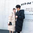Couple Matching Zip-detail Hooded Padded Coat
