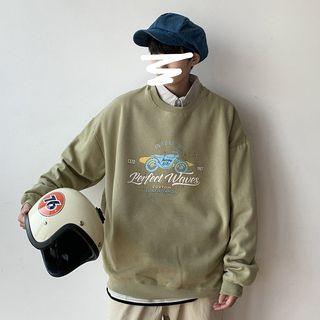 Motorcycle Print Pullover