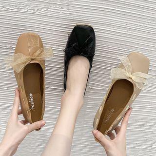 Bow Accent Square Neck Flats