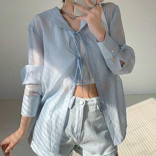 Tied Mesh Shirt