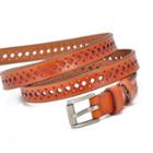 Genuine-leather Cutout Belt