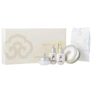 The History Of Whoo - Gongjinhyang Seol Radiant White Moisture Cushion Foundation Special Set: Cushion Spf50+ Pa+++ (#21) 15g X 2pcs + Balancer 20ml + Emulsion 20ml + Moisture Cream 10ml