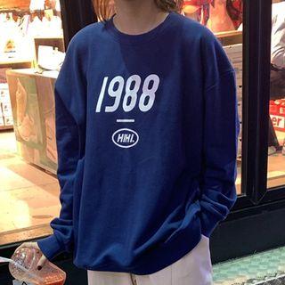Long-sleeve Print Loose-fit Sweatshirt